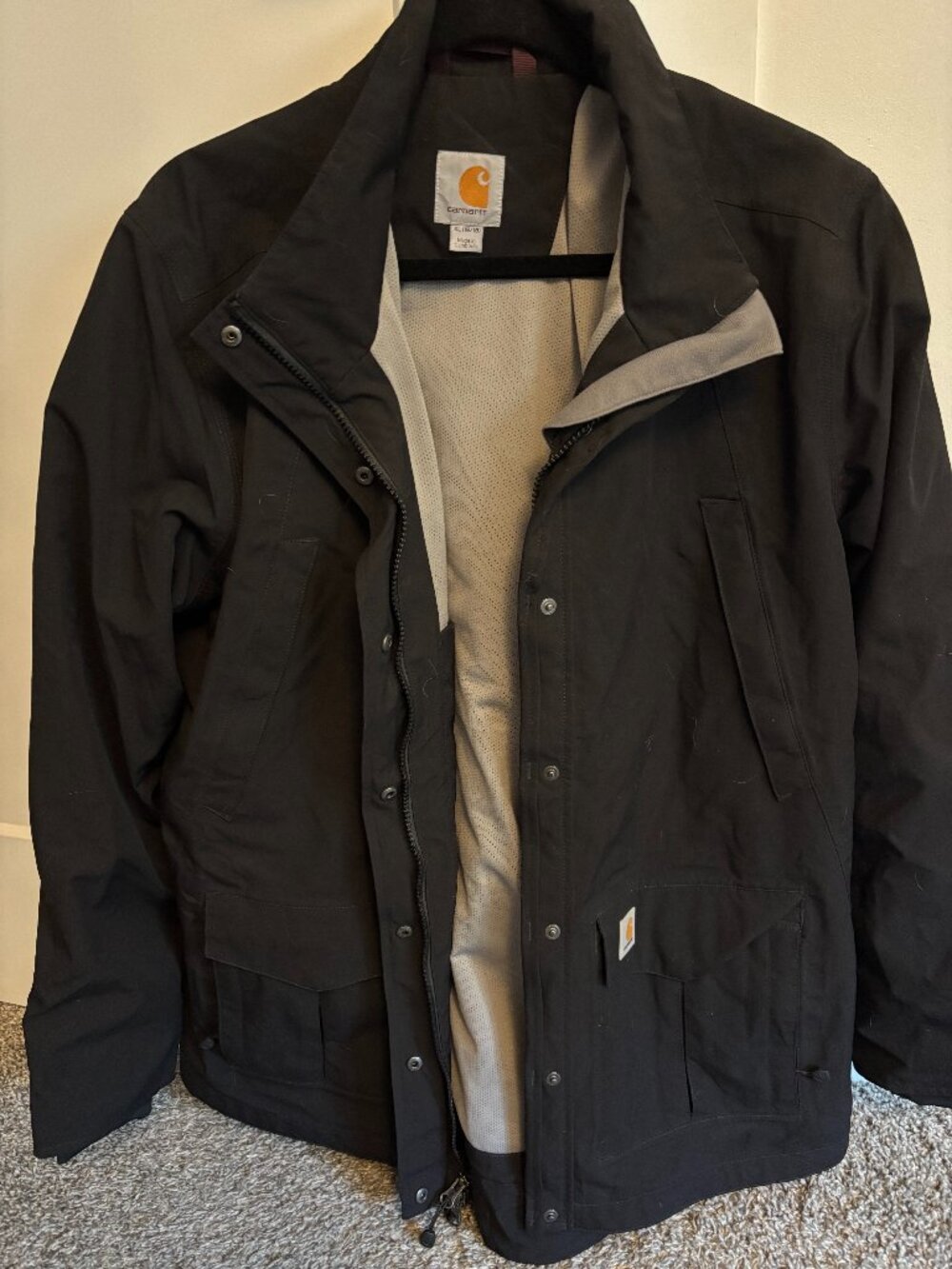 Carhartt Shoreline Storm Defender Jacket Women's XL Black Waterproof Coat